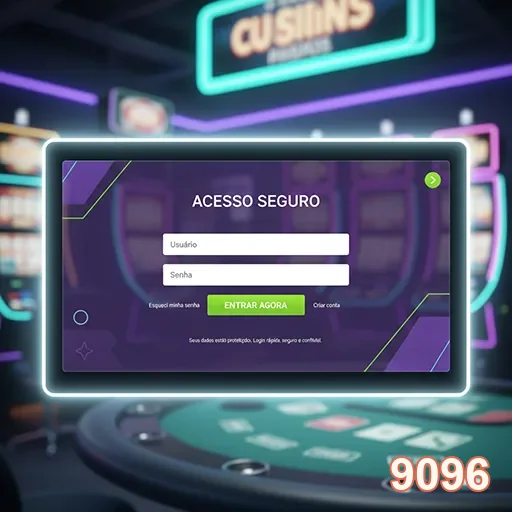 Ilustração de Acesse com segurança no 9096: login rápido e eficiente